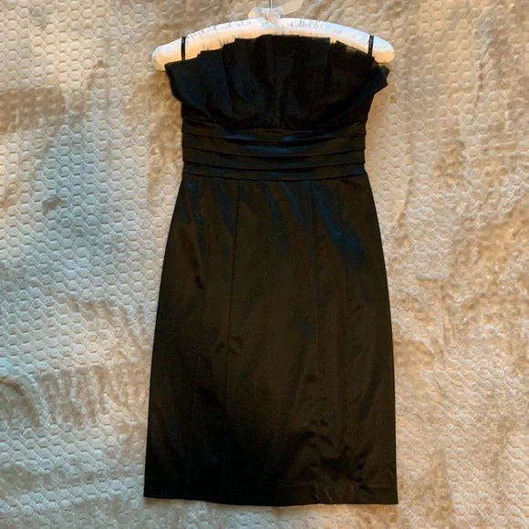 NWOT BeBe Black Strapless Dress - Picture 4 of 6